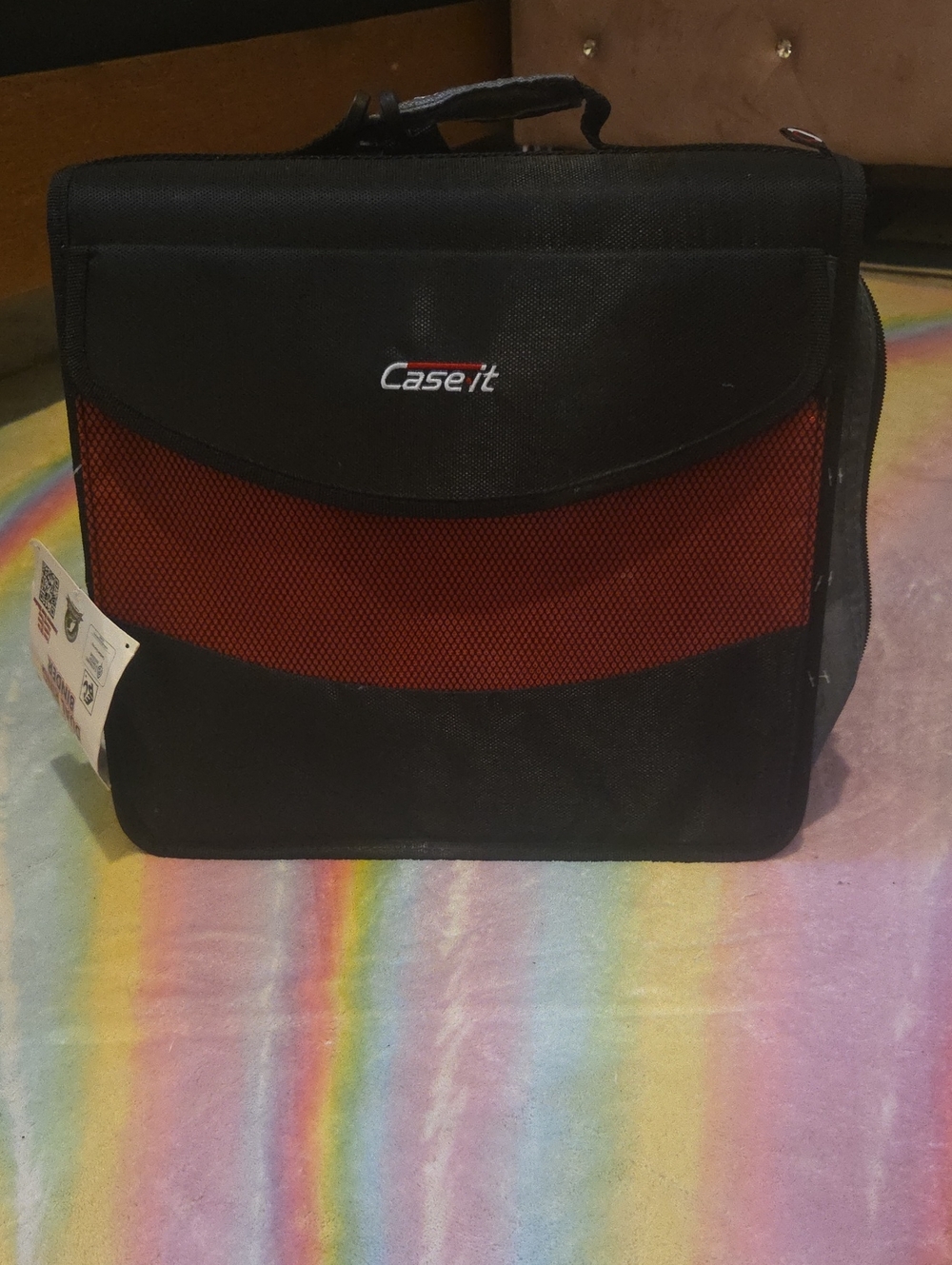 Unisex Black and Red Briefcase Organizer